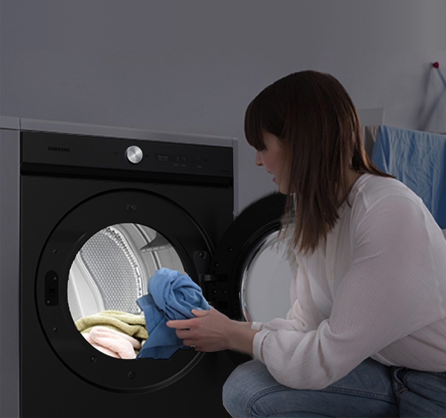 Black Electric Dryer 8700 Bespoke Samsung US