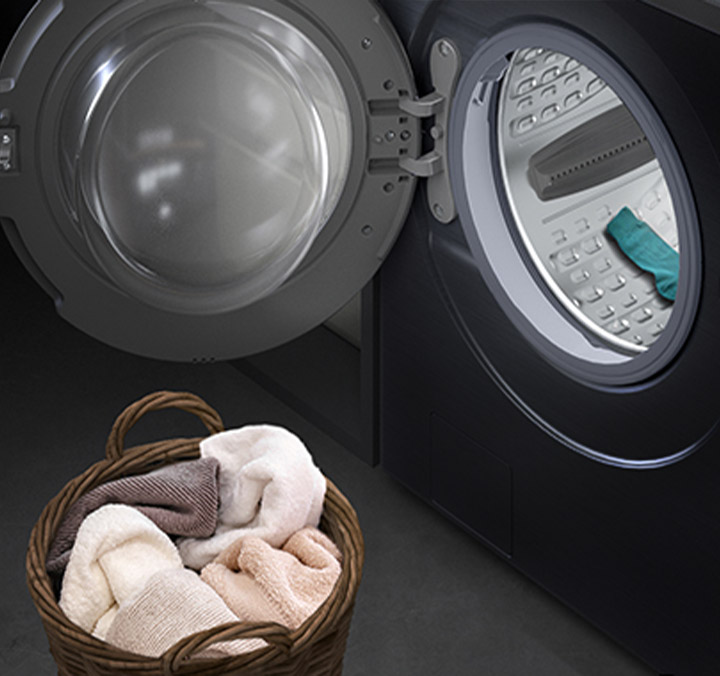 Black Smart Washer 8700 Bespoke Samsung US