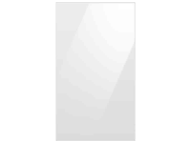 Bespoke 4-Door Flex™ Refrigerator Panel in White Glass - Bottom Panel