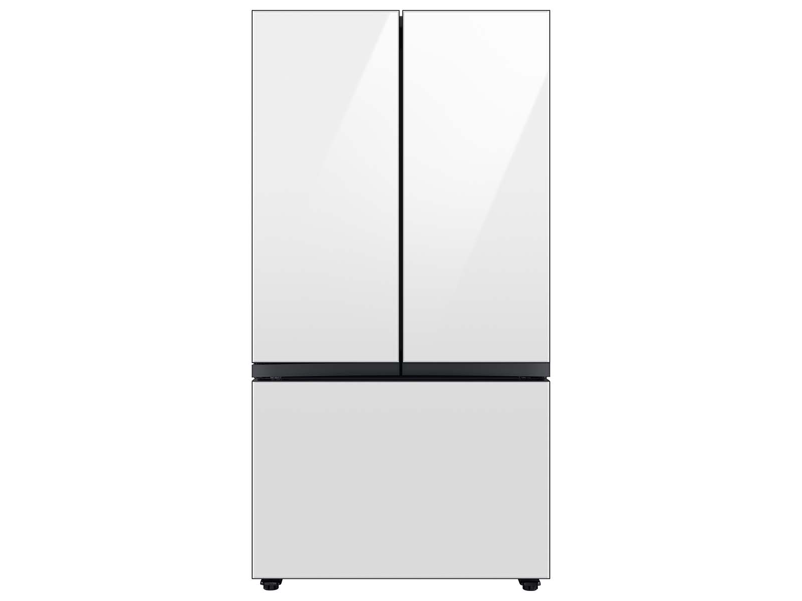 Thumbnail image of Bespoke 3-Door French Door Refrigerator Panel in White Glass - Bottom Panel
