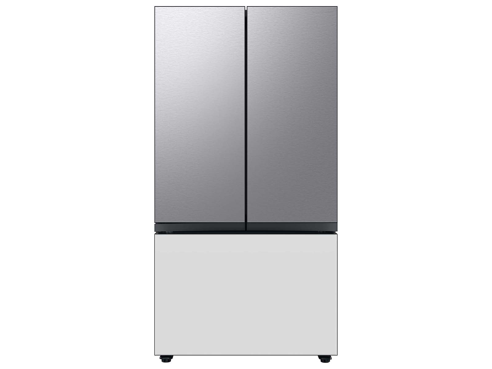 Thumbnail image of Bespoke 3-Door French Door Refrigerator Panel in White Glass - Bottom Panel