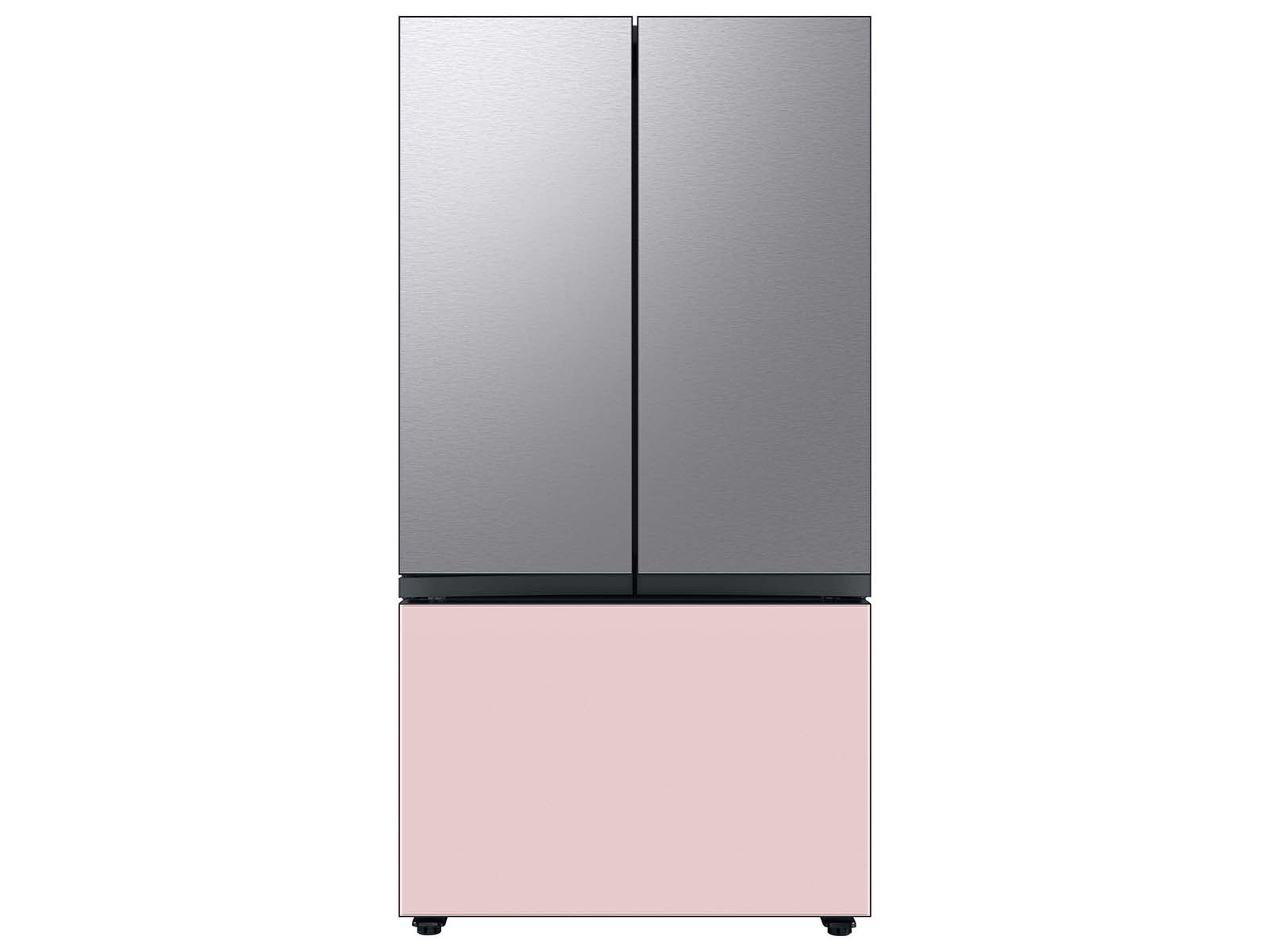 Thumbnail image of Bespoke 3-Door French Door Refrigerator Panel in Pink Glass - Bottom Panel