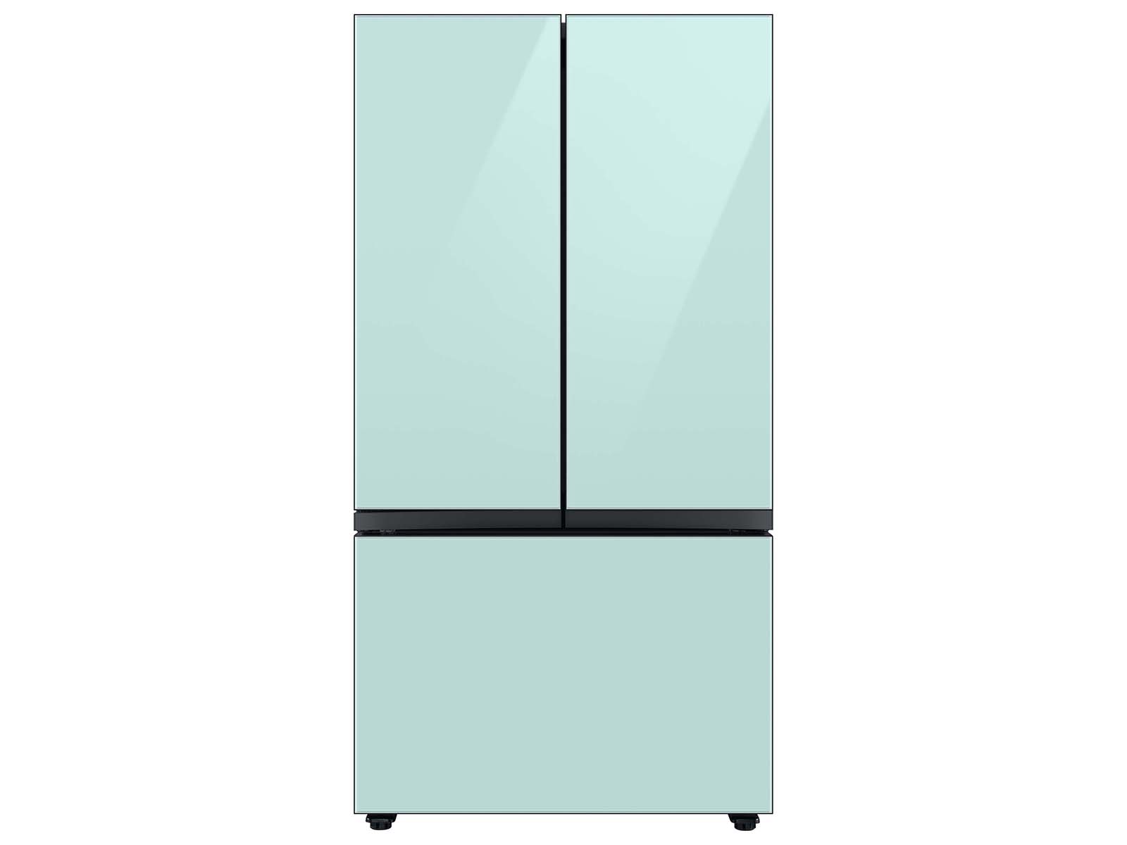 Thumbnail image of Bespoke 3-Door French Door Refrigerator Panel in Morning Blue Glass - Bottom Panel