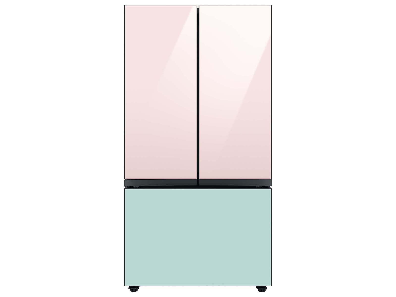 Thumbnail image of Bespoke 3-Door French Door Refrigerator Panel in Morning Blue Glass - Bottom Panel