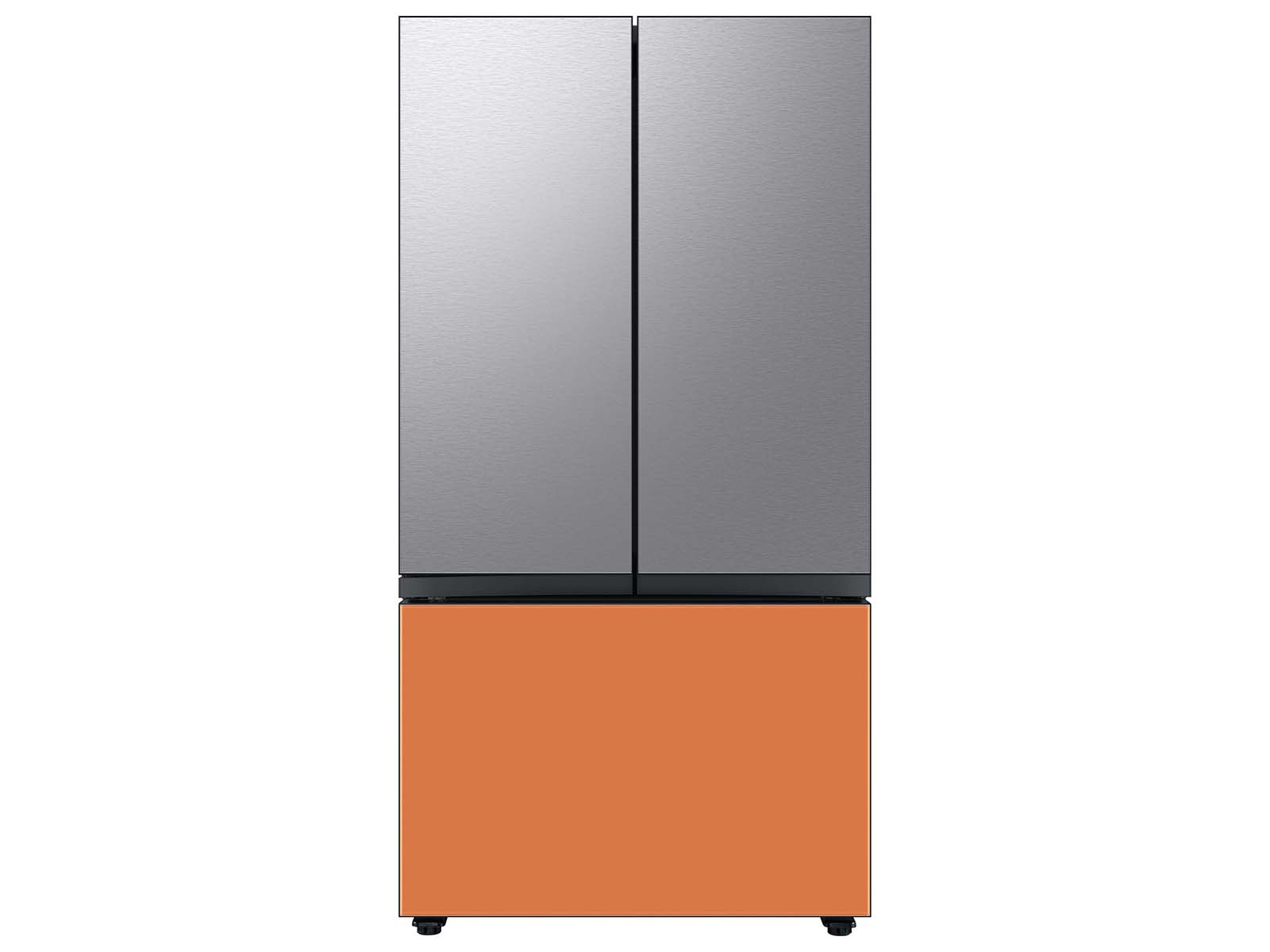 Thumbnail image of Bespoke 3-Door French Door Refrigerator Panel in Clementine Glass - Bottom Panel