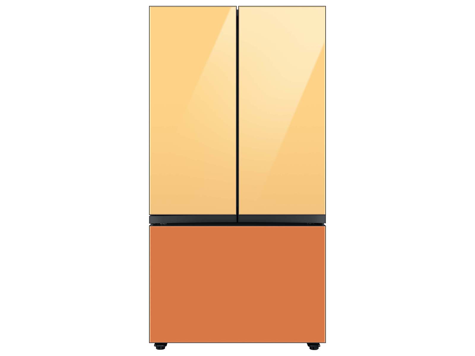 Thumbnail image of Bespoke 3-Door French Door Refrigerator Panel in Clementine Glass - Bottom Panel