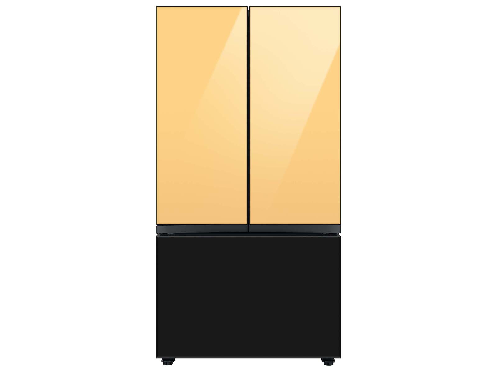Thumbnail image of Bespoke 3-Door French Door Refrigerator Panel in Charcoal Glass - Bottom Panel