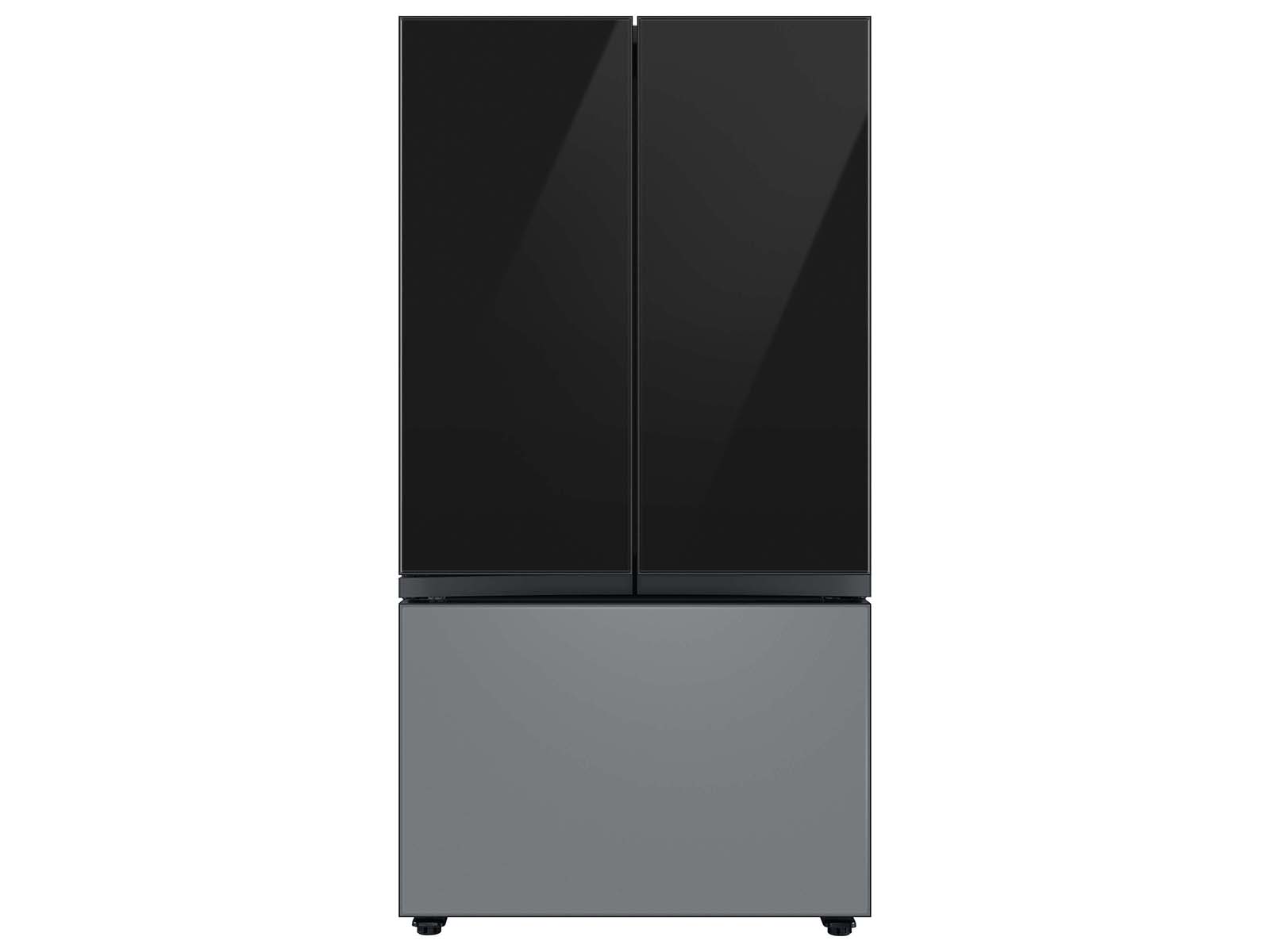 Thumbnail image of Bespoke 3-Door French Door Refrigerator Panel in Matte Grey Glass - Bottom Panel