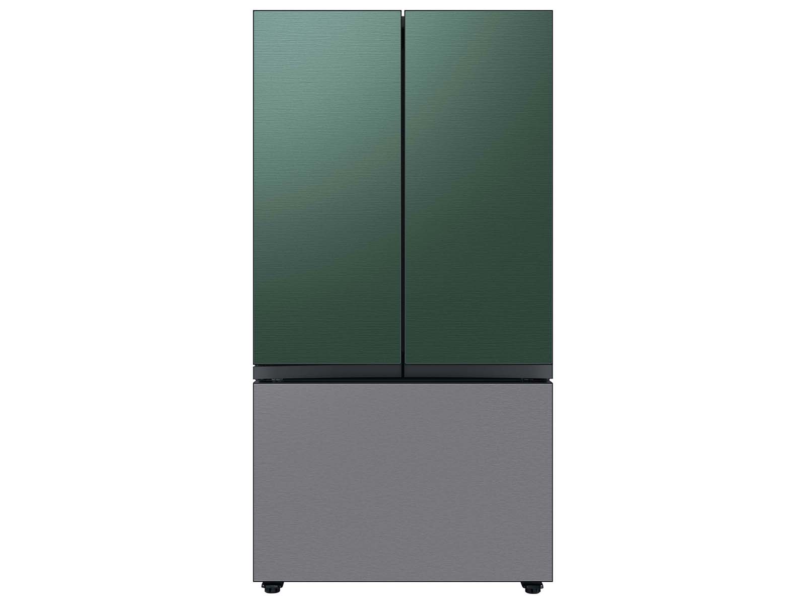 Thumbnail image of Bespoke 3-Door French Door Refrigerator Panel in Emerald Green Steel - Top Panel