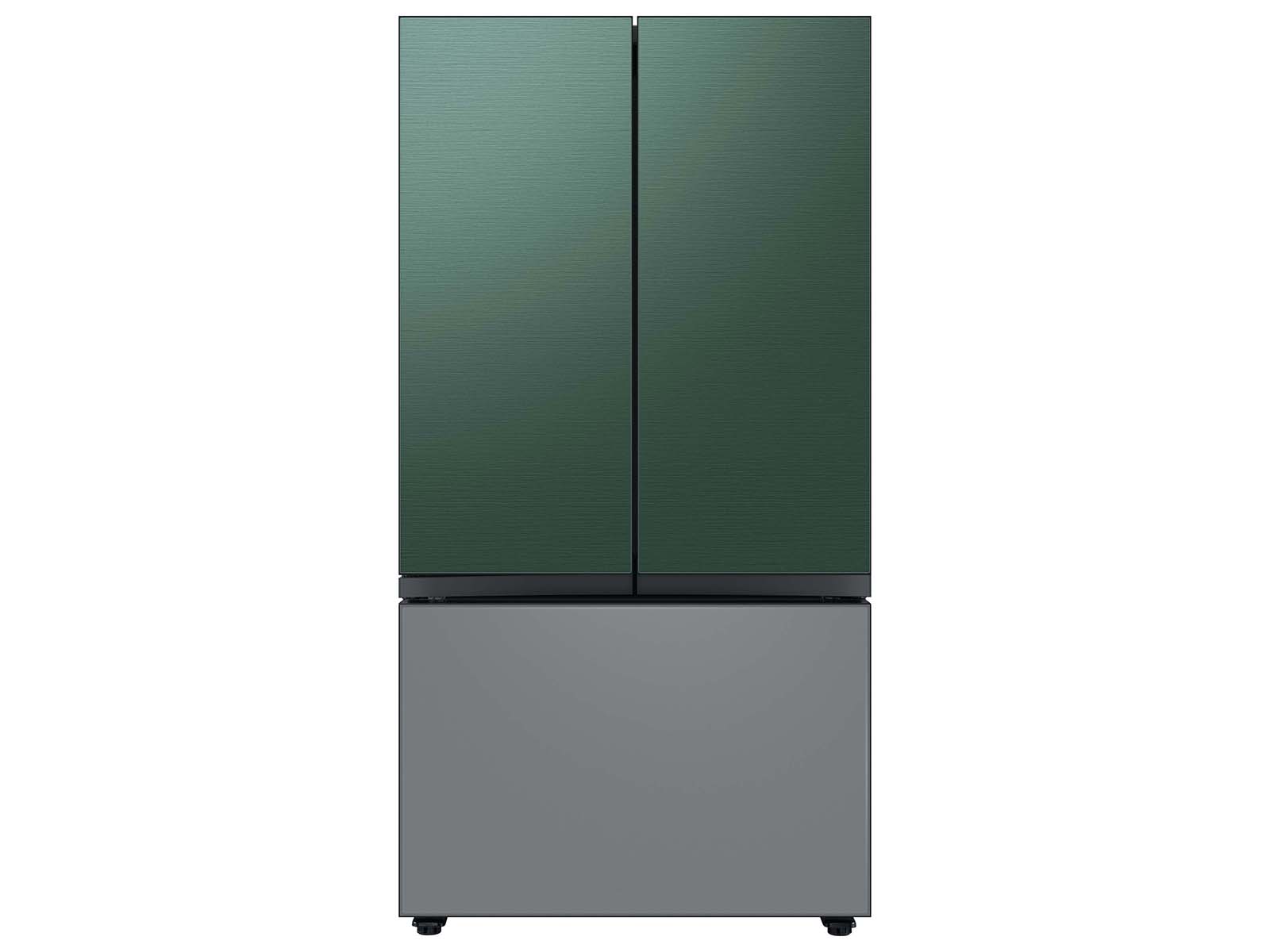 Thumbnail image of Bespoke 3-Door French Door Refrigerator Panel in Emerald Green Steel - Top Panel