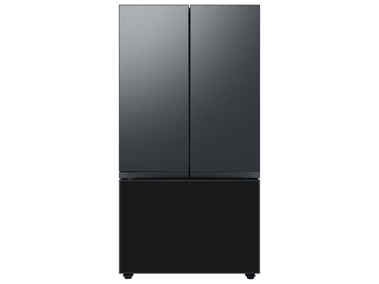 Bespoke 3-Door French Door Refrigerator Panel in Matte Black Steel ...