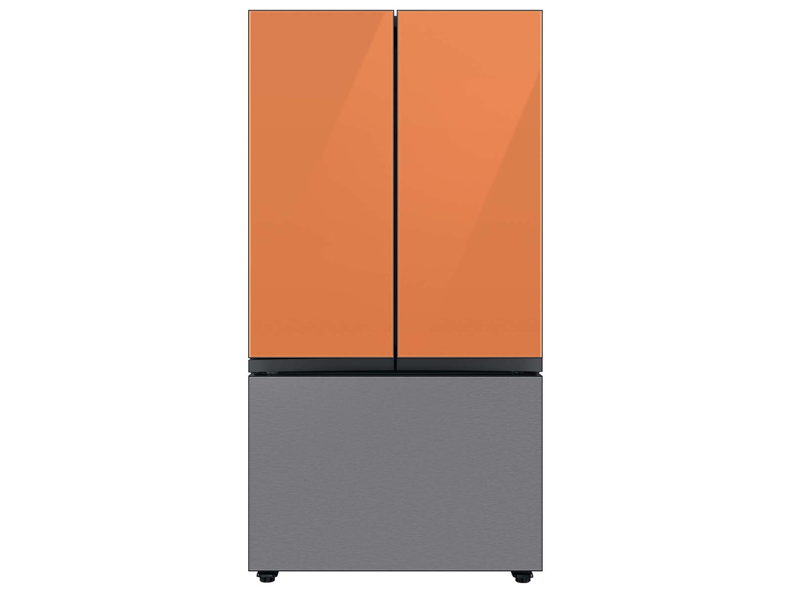 Thumbnail image of Bespoke 3-Door French Door Refrigerator Panel in Clementine Glass - Top Panel