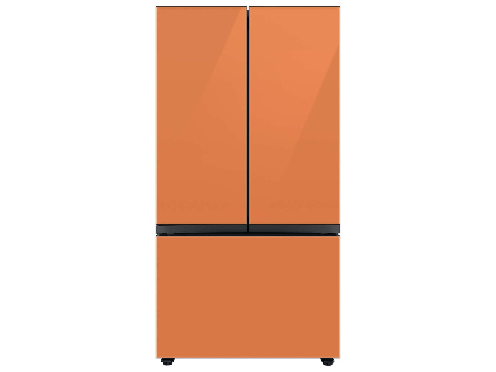 Thumbnail image of Bespoke 3-Door French Door Refrigerator Panel in Clementine Glass - Top Panel