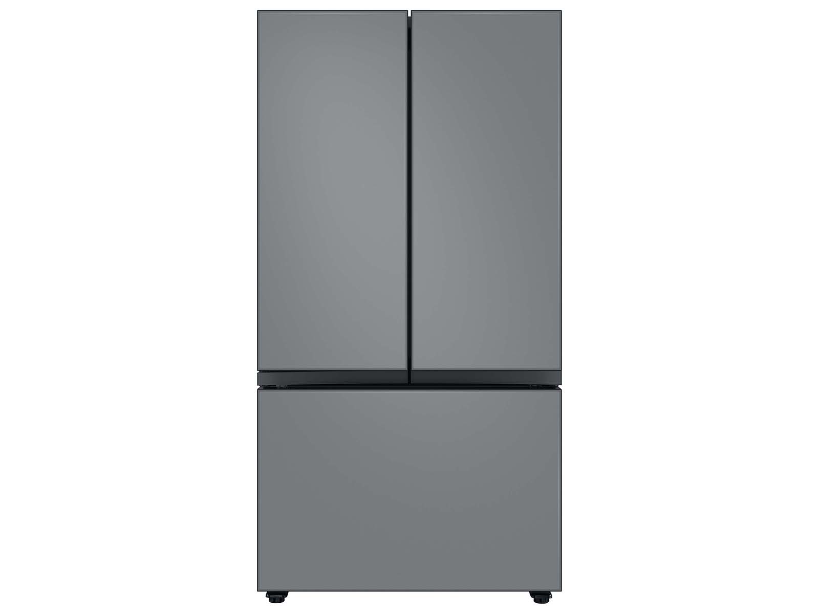 Thumbnail image of Bespoke 3-Door French Door Refrigerator Panel in Matte Grey Glass - Top Panel