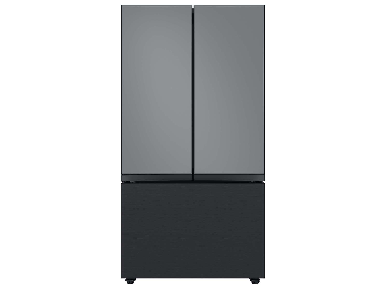 Thumbnail image of Bespoke 3-Door French Door Refrigerator Panel in Matte Grey Glass - Top Panel