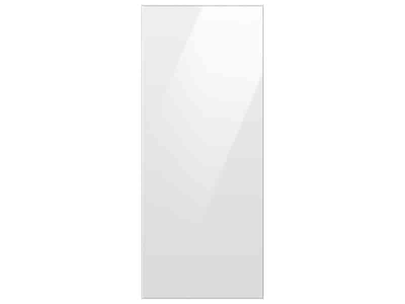Bespoke 3-Door French Door Refrigerator Panel in White Glass - Top Panel