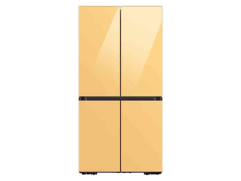 Bespoke 4-Door Flex™ Refrigerator (29 cu. ft.) in Sunrise Yellow Glass