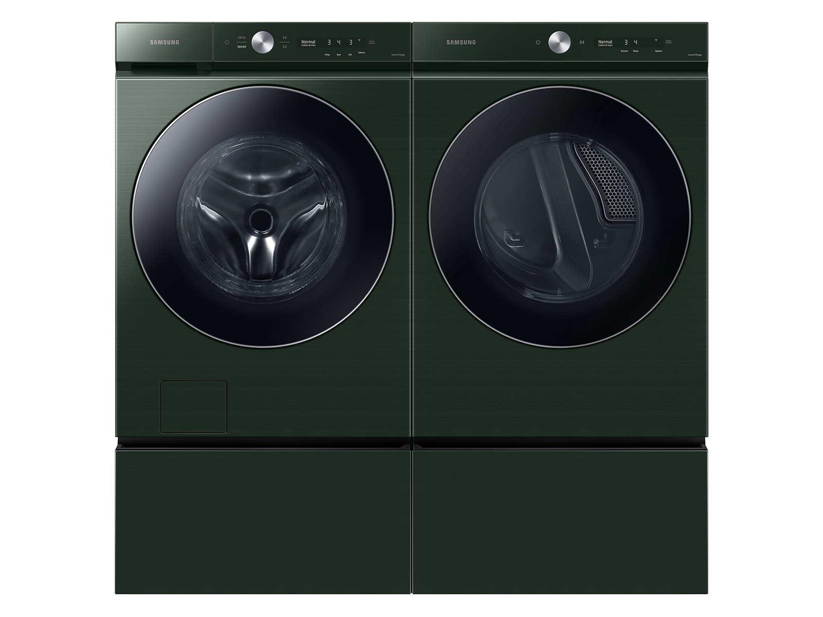 Samsung - 27 Washer/Dryer Laundry Pedestal - Black stainless steel
