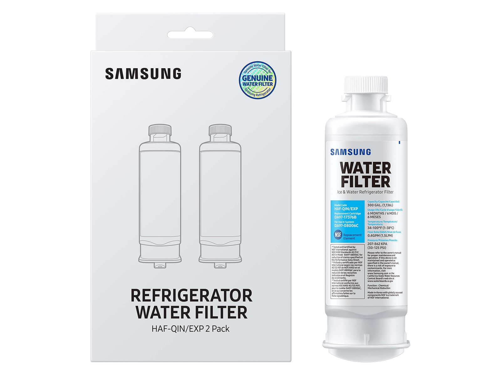 Thumbnail image of HAF-QIN Refrigerator Water Filter (2-Pack)