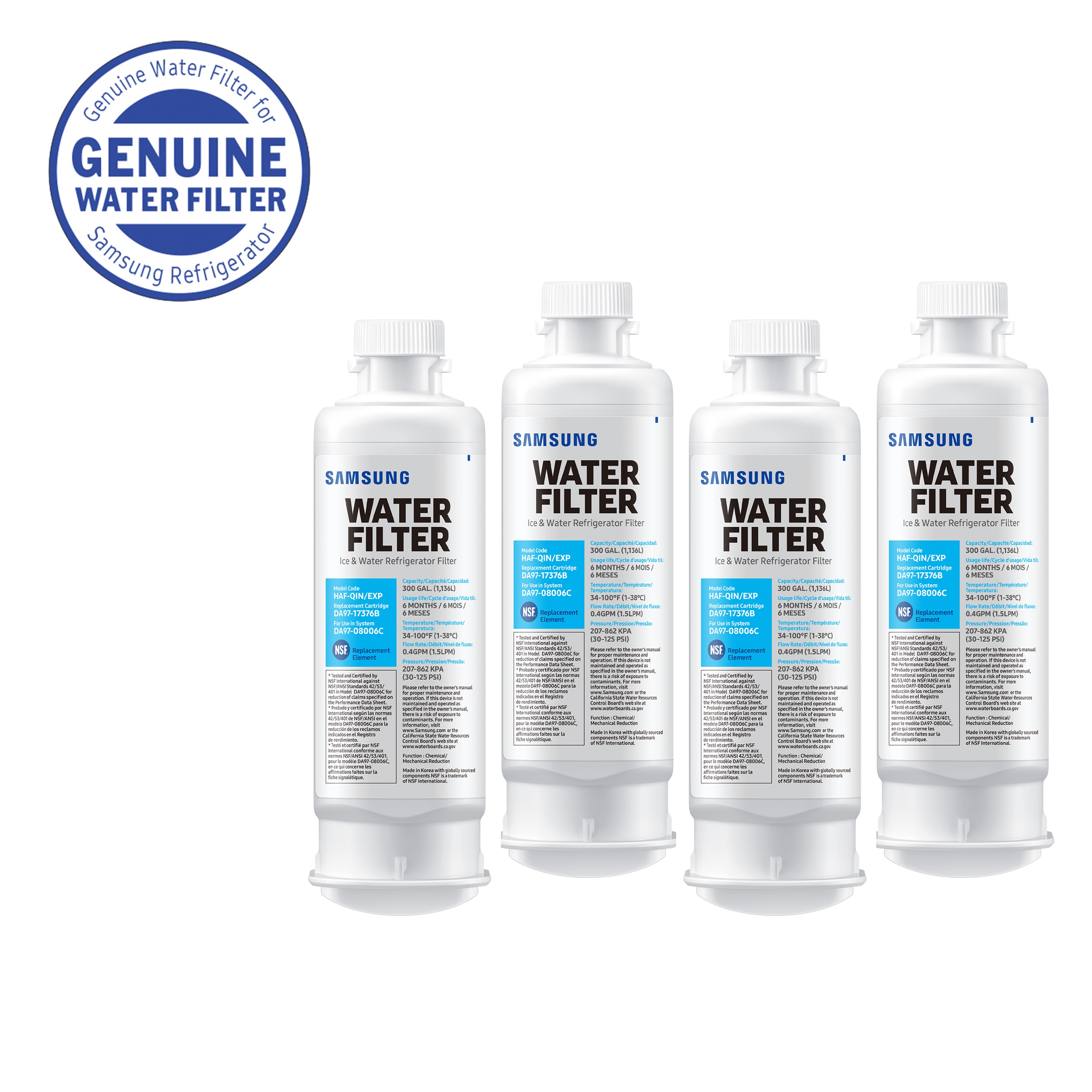 Samsung 6-Month Push-In Refrigerator Water Filter in the Refrigerator Water  Filters department at