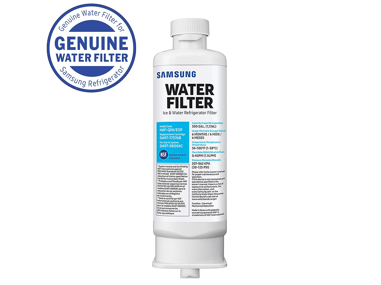 Photos - Water Filter Samsung HAF-QIN Refrigerator  (HAF-QIN/EXP)