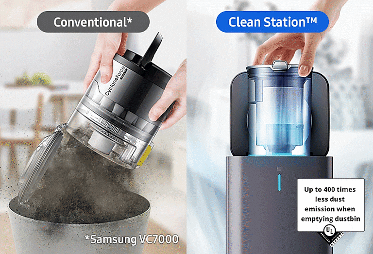 Samsung Clean Station™ in Silver Home Appliances Accessories - VCA-SAE903/AA  | Samsung US