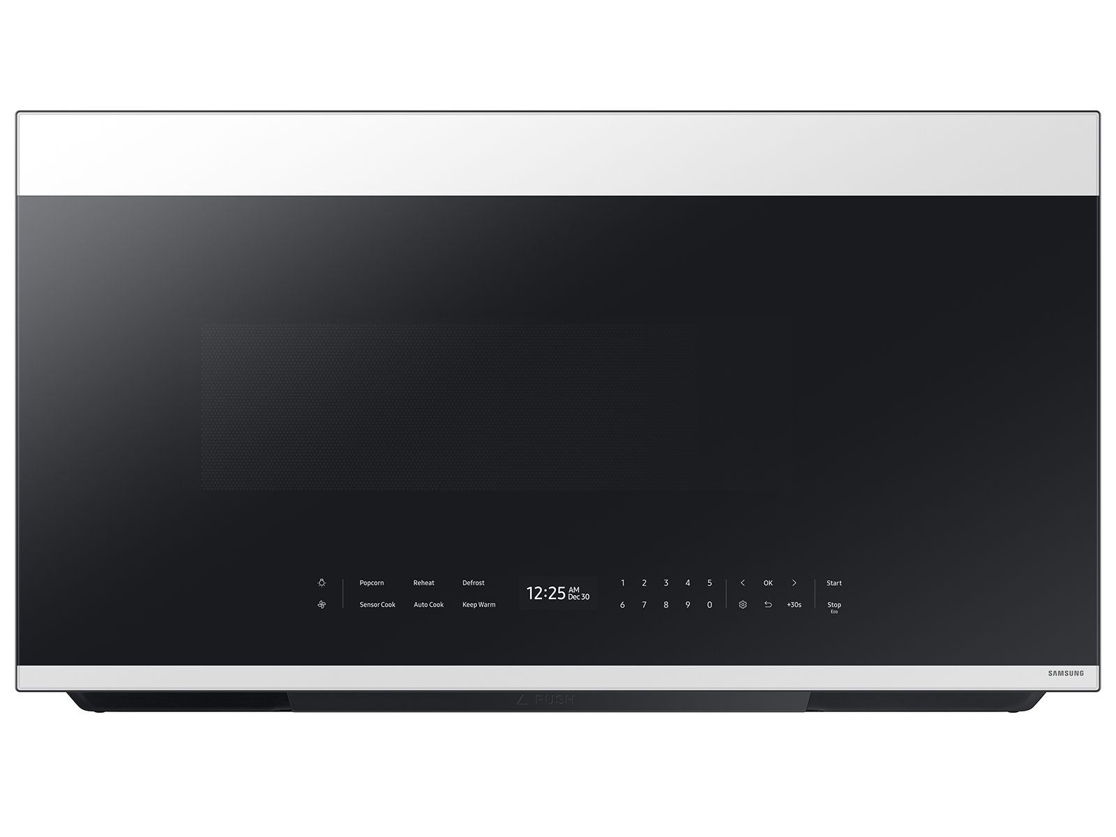 Bespoke Over-the-Range Microwave 2.1 cu. ft. in White Glass with Auto Dimming Glass Touch Controls | Samsung US