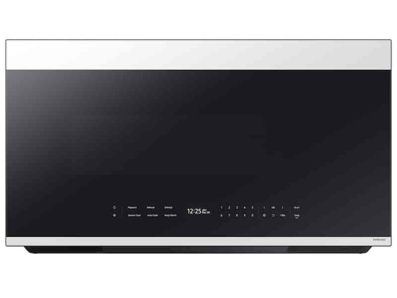 Bespoke 2.1 cu. ft. Over-the-Range Microwave with Auto Dimming Glass Touch Controls in White Glass