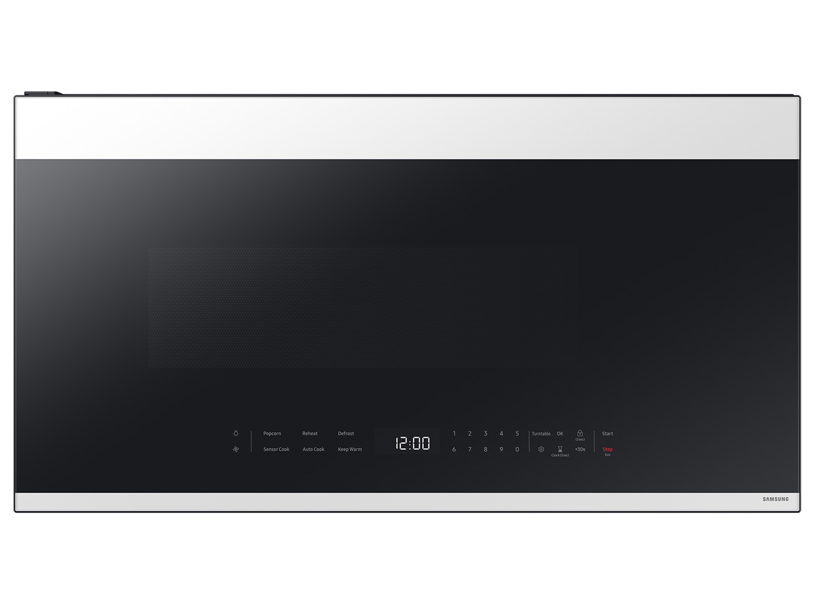 Thumbnail image of Bespoke 2.1 cu. ft. Over-the-Range Microwave with Edge to Edge Glass Display in White Glass
