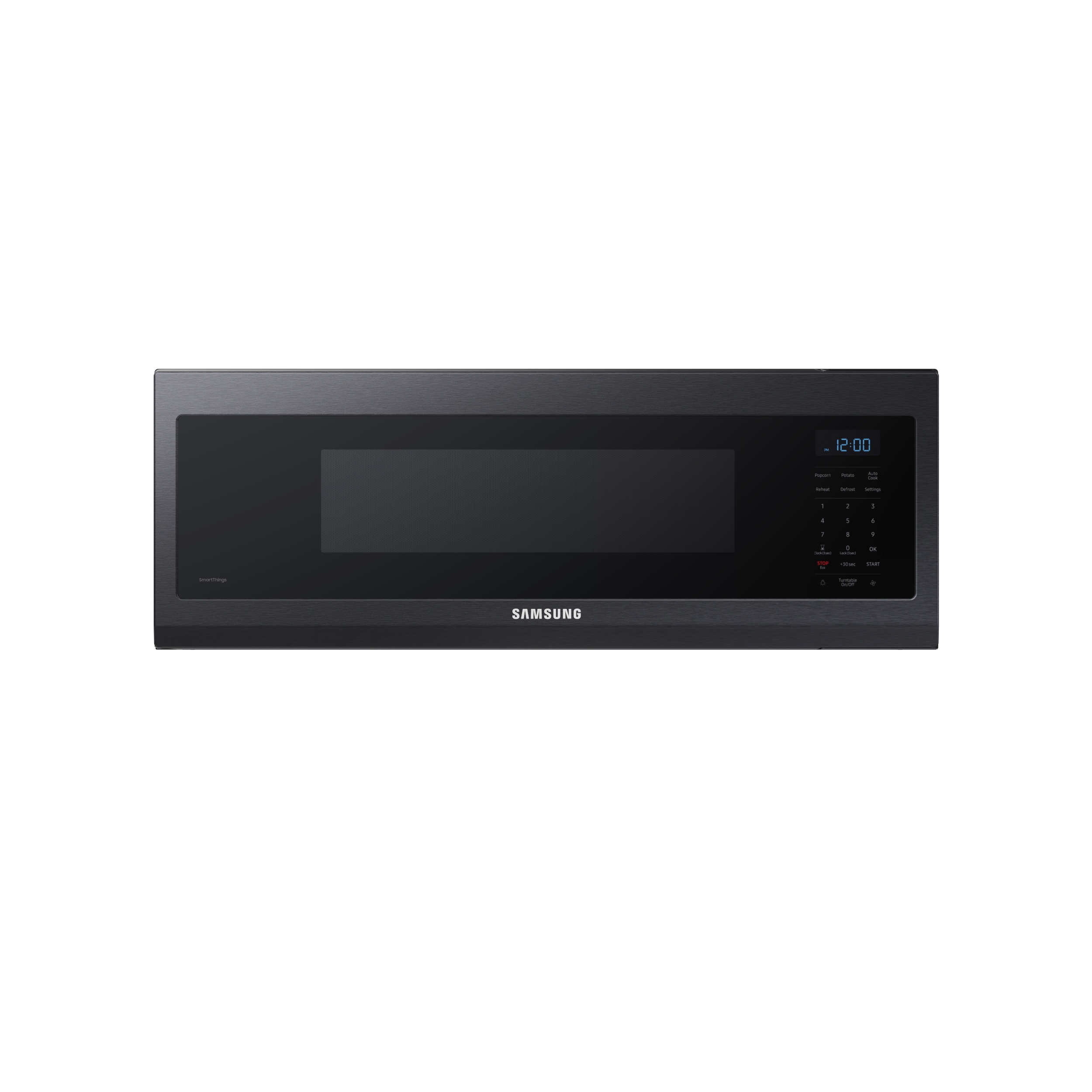 Thumbnail image of 1.1 cu. ft. Smart SLIM Over-the-Range Microwave with 400 CFM Ventilation in Matte Black Steel
