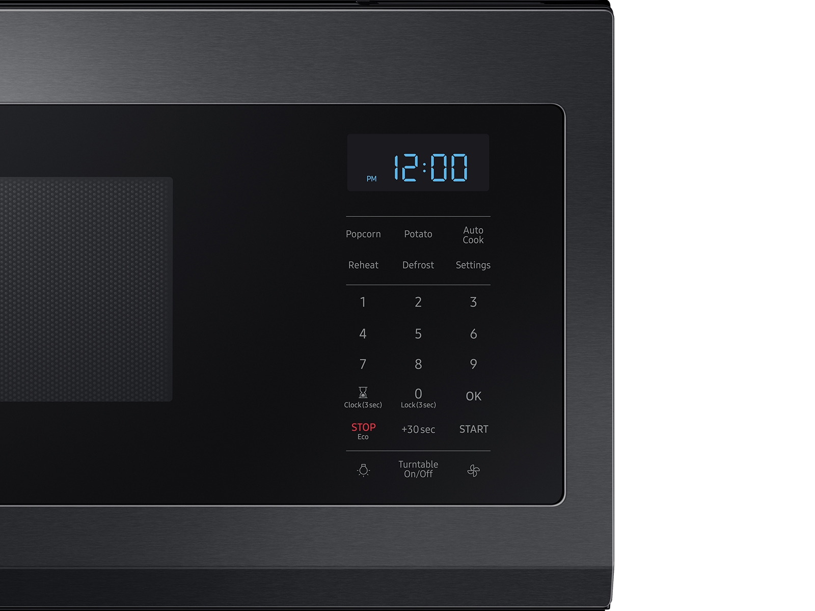 Thumbnail image of 1.1 cu. ft. Smart SLIM Over-the-Range Microwave with 400 CFM Ventilation in Matte Black Steel