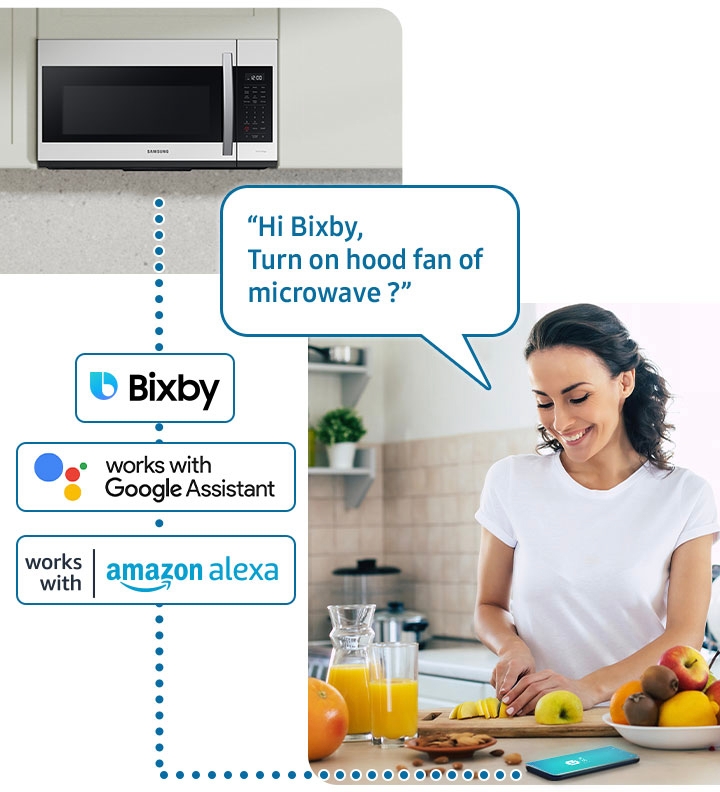 Bespoke Smart OvertheRange Microwave with Vent 1.9 cu. ft. in White