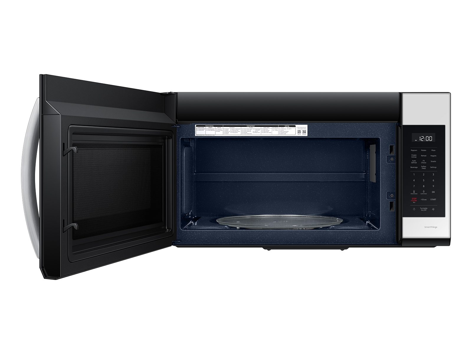 Bespoke Smart Over-the-Range Microwave with Vent 1.9 cu. ft. in White Glass