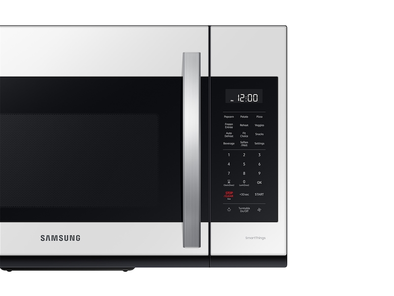 Samsung Bespoke 1.9 Cu. ft. White Glass Smart Over-the-range Microwave with Sensor Cooking