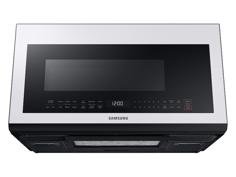 Bespoke Over-the-Range Microwave 2.1 cu. ft. with Sensor Cooking in White Glass