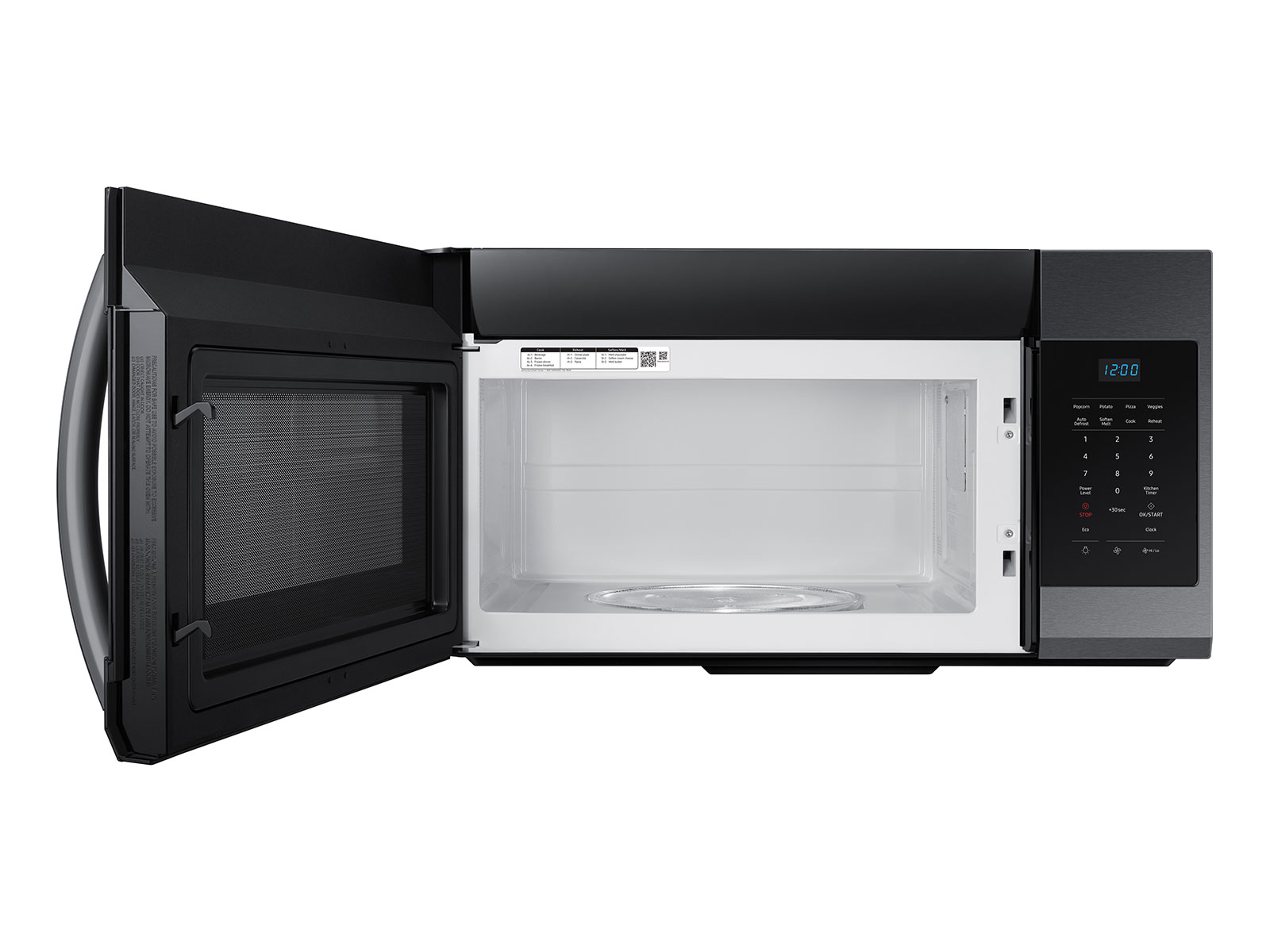Samsung - 1.7 Cu. ft. Over-the-range Microwave - Black Stainless Steel