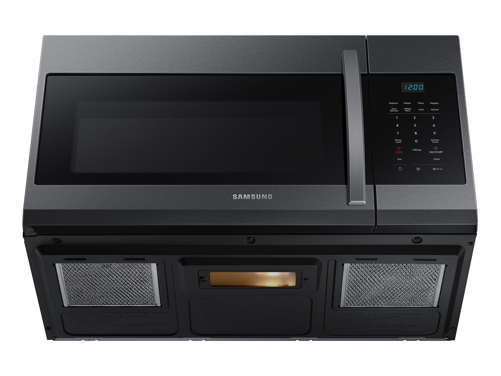 Samsung 30 1.7 Cu. Ft. Over-the-Range Microwave with 10 Power Levels & 300  CFM - Black Stainless Steel