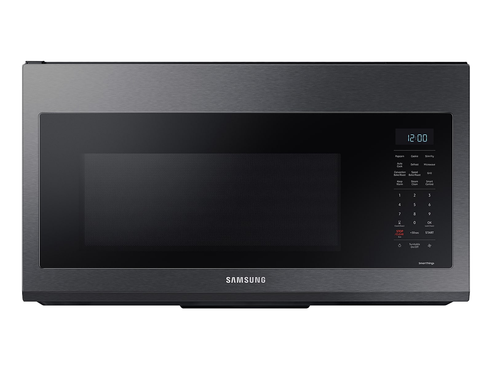 Samsung 1.7 cu ft. Smart Over-the-Range Microwave with Convection & Slim Fry™ in Black Stainless Steel(MC17T8000CG/AA)