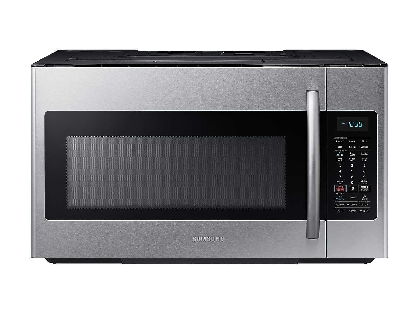 Samsung 1.8 cu. ft. Over-the-Range Microwave with Sensor Cooking in Silver(ME18H704SFS/AA) photo
