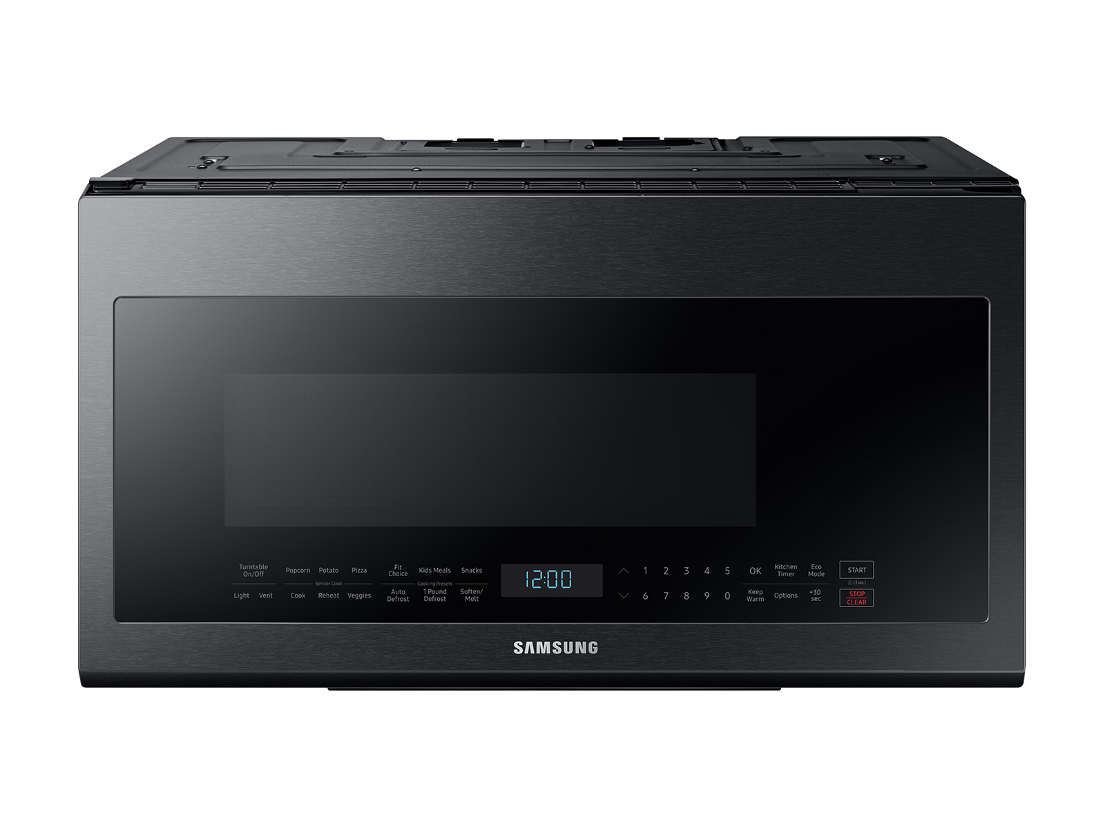 Samsung 2.1 cu. ft. Over-the-Range Microwave with Sensor Cooking in Fingerprint Resistant in Black Stainless Steel(ME21M706BAG/AA)