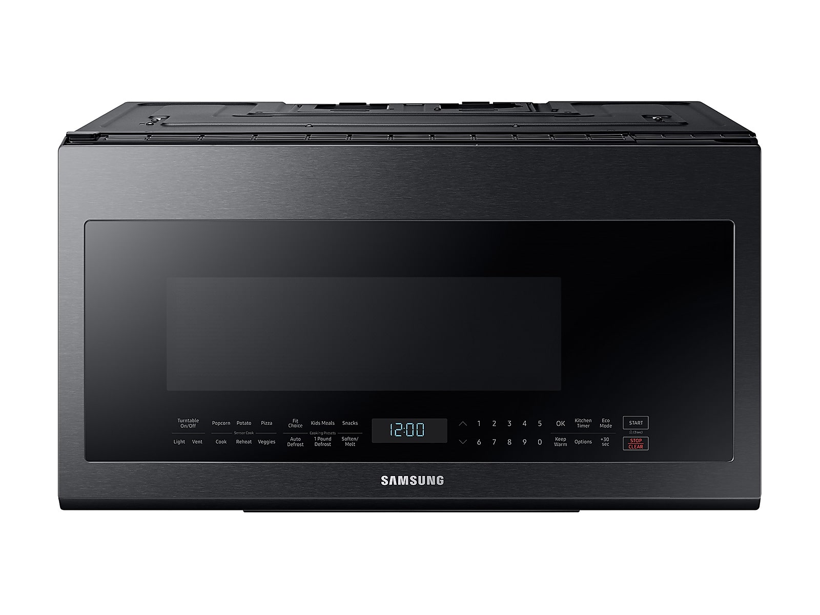Samsung 2.1 cu. ft. Over-the-Range Microwave with Sensor Cooking in Fingerprint Resistant in Black Stainless Steel(ME21M706BAG/AA) photo