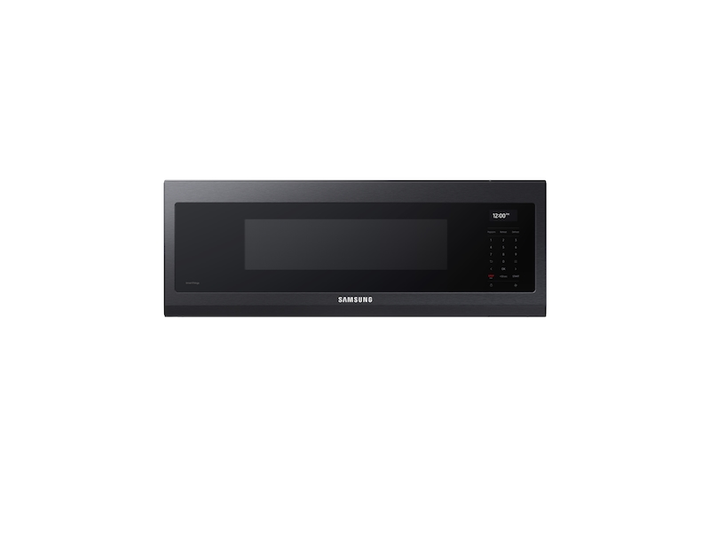 1.1 cu. ft. Smart SLIM Over-the-Range Microwave with 550 CFM Hood Ventilation, Wi-Fi &amp; Voice Control in Black Stainless Steel