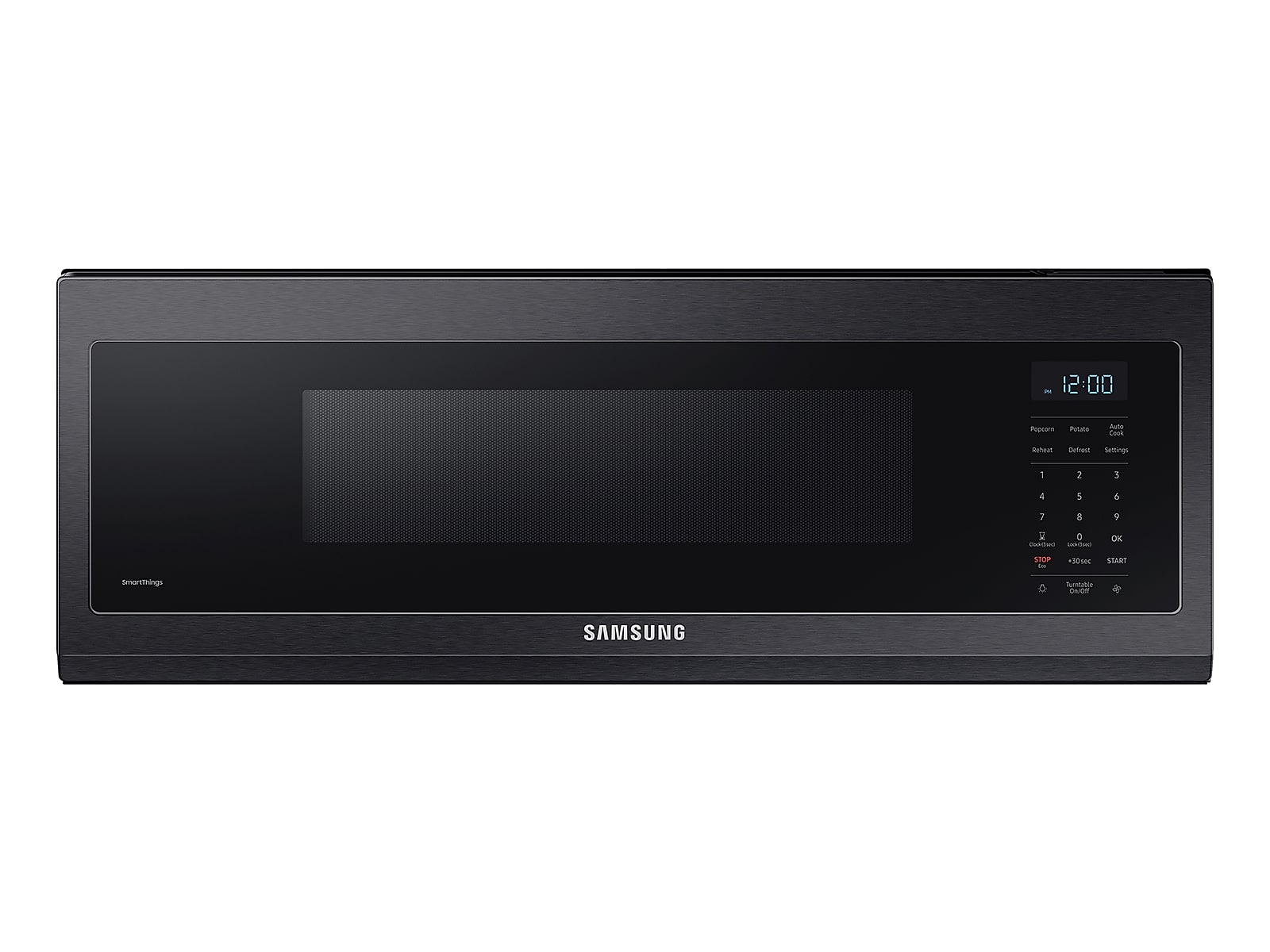 Samsung 1.1 cu. ft. Smart SLIM Over-the-Range Microwave with 400 CFM Hood Ventilation, Wi-Fi & Voice Control in Black Stainless Steel photo