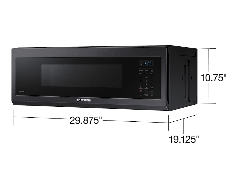 1.1 cu. ft. Smart SLIM Over-the-Range Microwave with 400 CFM Hood  Ventilation, Wi-Fi & Voice Control in Black Stainless Steel Microwaves -  ME11A7510DG/AA