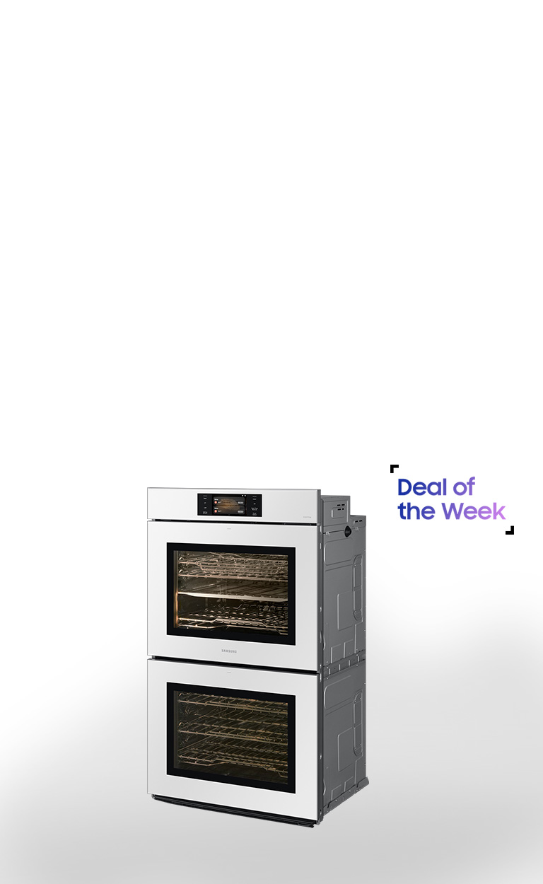 Save $1,850 on Bespoke 30” White Glass Double Wall Oven