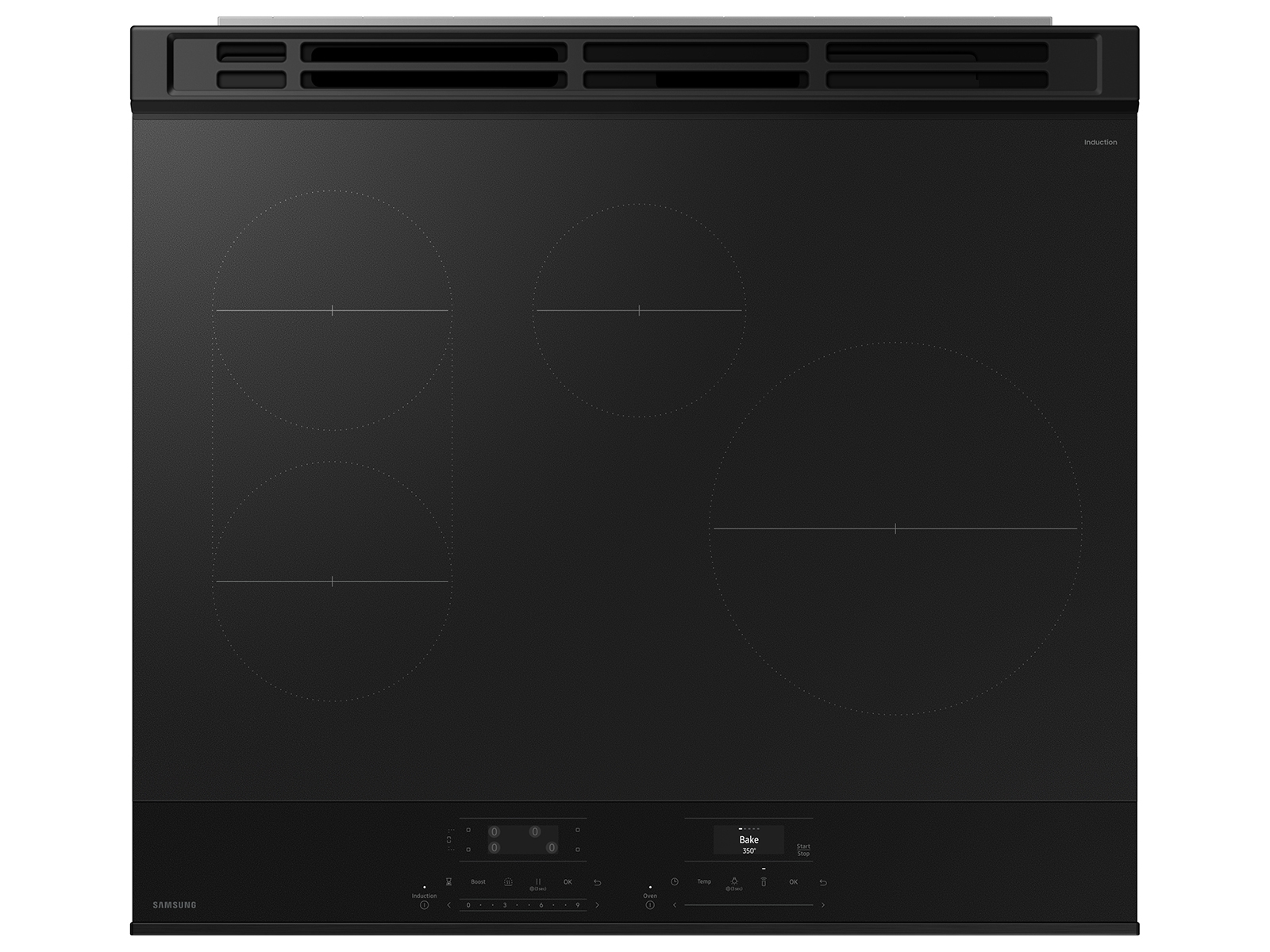 Thumbnail image of Bespoke 6.3 cu. ft. Smart Slide-In Induction Range with Anti-Scratch Glass Cooktop in Stainless Steel