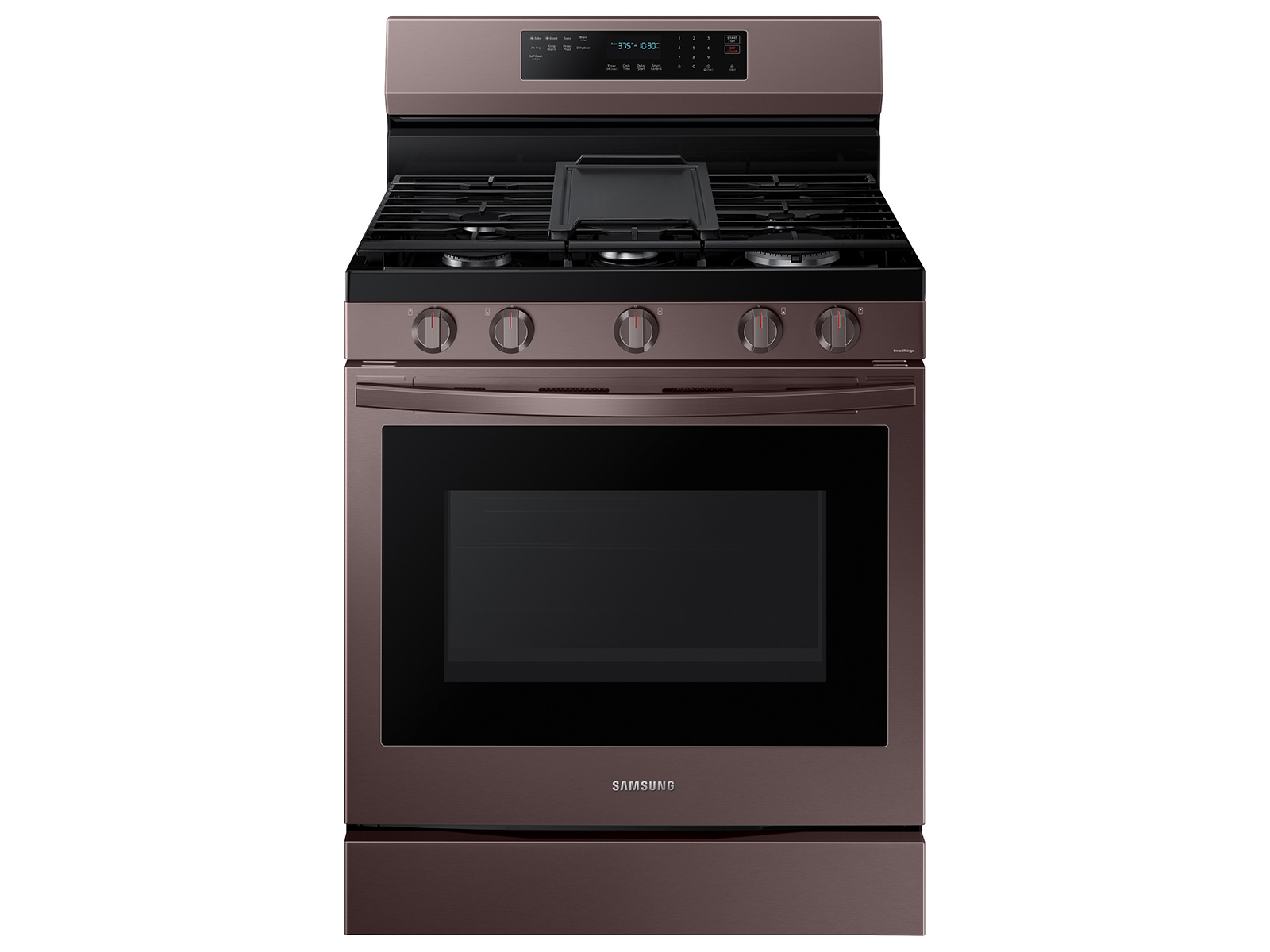Samsung 6.0 cu. ft. Smart Freestanding Gas Range with No-Preheat Air Fry, Convection+ & Stainless Cooktop in Tuscan Stainless Steel