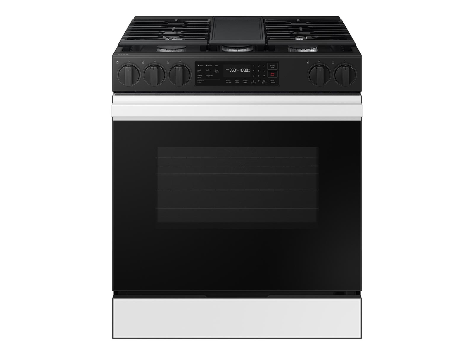 Thumbnail image of Bespoke 6.0 cu. ft. Smart Slide-In Gas Range with Air Fry & Precision Knobs in White Glass