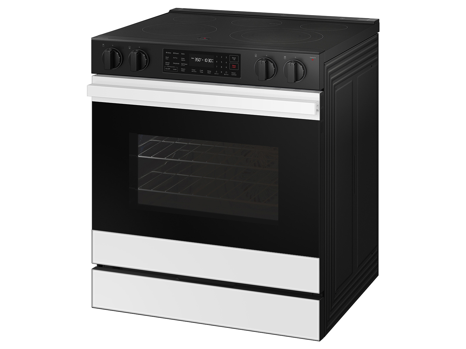 Thumbnail image of Bespoke 6.3 cu. ft. Smart Slide-In Electric Range with Air Fry & Precision Knobs in White Glass