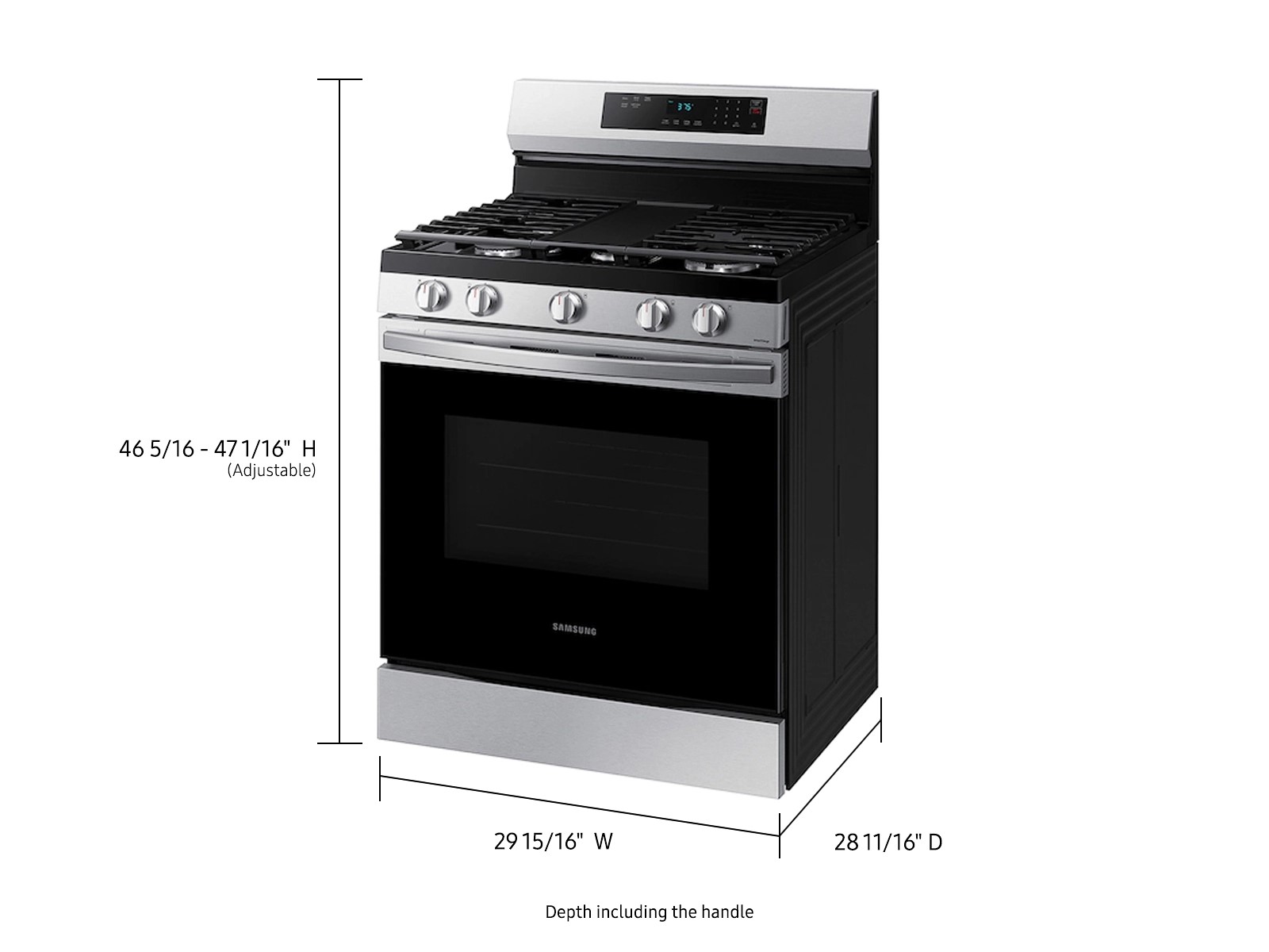 Thumbnail image of 6.0 cu. ft. Smart Freestanding Gas Range with 18K BTU Dual Power Burner &amp; Self Clean in Stainless Steel
